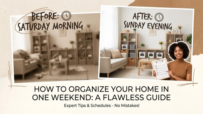 how to orgainze home at weekends