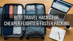 travel hacks, cheap flights tips, packing hacks